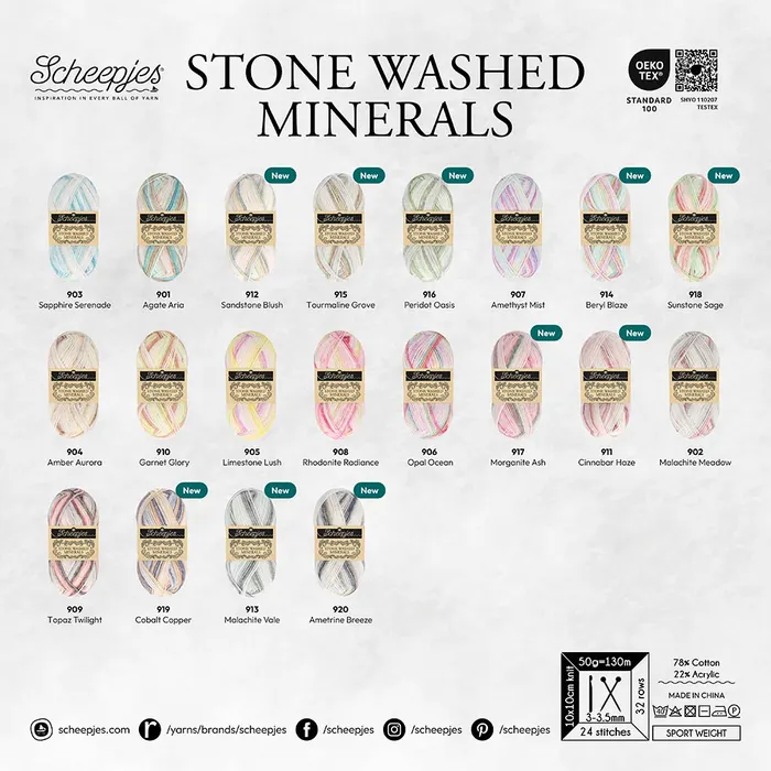 Stone washed minerals (sapph serenade 903)
