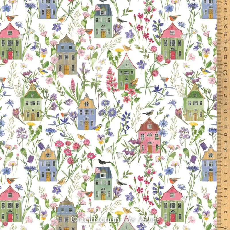 houses and flowers (25/75cm)