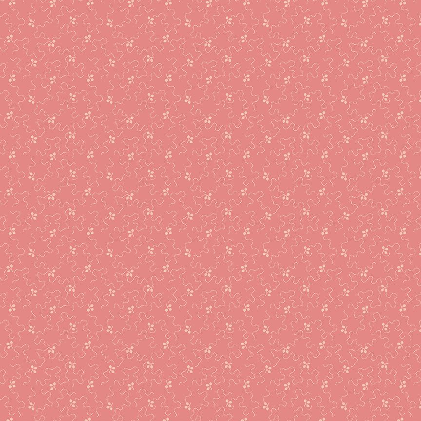 9735E Stipple Leaves - Rouge
